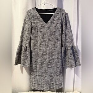 Bell Sleeve Knee Length Dress